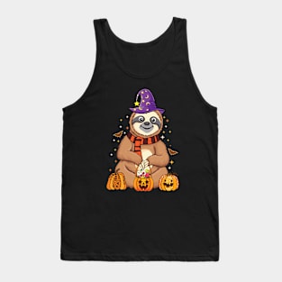 Funny animal Halloween Sloth Lovers Cute Halloween sloth Tank Top